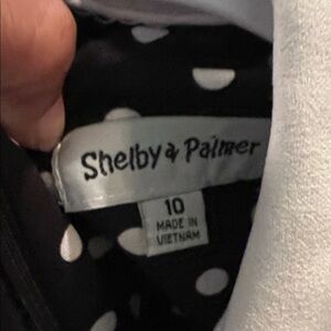 Shelby & Palmer Black Dress with White Polka Dots